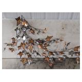 (II) Metal & Brass Ivy wall sculpture 4 ft × 4ft