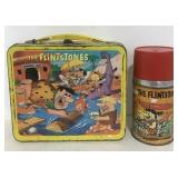 (AG) Flinstones Tin Lunch Box w/ Thermos
