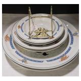 (V) Dish Set Newcor Kitchen Cow Stoneware 1994 x6