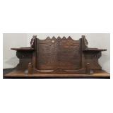 (V) Wooden Wall Shelf 25" x 10" Wooden Wall Clock