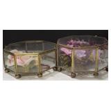 (V) Clear Glass Octagonal Box 5.5"