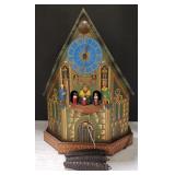 (V) German Cuckoo Clock Nuremberg Church 15.5" x