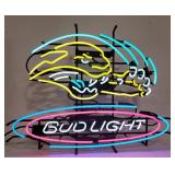 (BJ)  Neon sign BudLight Jaguar