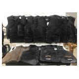 (BJ) Lot of Leather Vests Ranging from Size M to