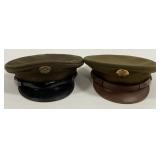 (2) Vintage US Army Military Visor Cap
Sold