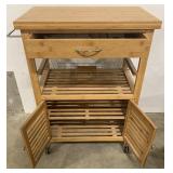 (AF)  kitchen utility cart,  rolling 32" H x 26"