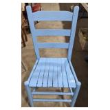 (U) Blue painted chair
