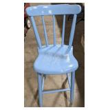 (U) Blue Painted Antique Chair