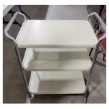 (V)  Vtg. Rolling Metal Cart