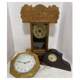 (V) Clocks Wall Ingraham 11.5" x 11.5" Mantle
