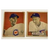 Lot Of 2 1949 Bowman Chicago Cubs Baseball Cards