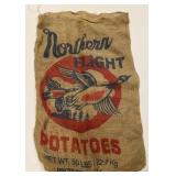 Vintage Northern Flight Potatoes 50lb Seed Sack
