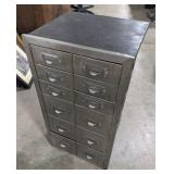 (AN) 12 compartment filing cabinet, measures 28"