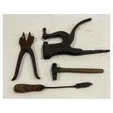 Antique Blacksmith / Cobbler Tools