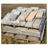 Pallets and landscaping bricks