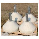 Pallet of Tapco concrete sign post bases