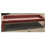 Metal livestock feeding bin approximately 90"x30"