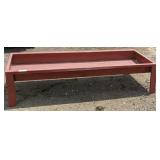 Metal livestock feeding bin approximately 90"x30"