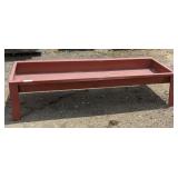 Metal livestock feeding bin approximately 90"x30"