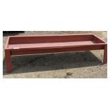 Metal livestock feeding bin approximately 90"x30"