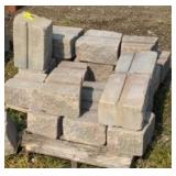 Pallet of misc. landscaping wall block