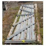 Galvanized metal gate approximately 14