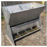Stainless steel livestock hog feeder