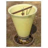 Plastic livestock hog feeder Approximately 23"