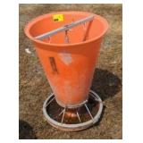 Plastic livestock hog feeder approximately 23"
