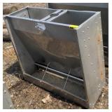 1 sided stainless steel hog feeder approximately
