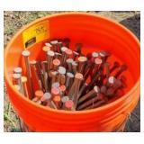 5 gallon bucket of 12" galvanized nails