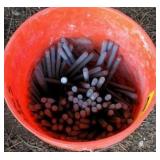 5 gallon bucket of 10" threaded l posts