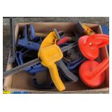 Flat of clamps and dent removal tools