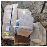 Boxes of wire clips, brackets, and more