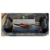 Tote w/ Masonry Scrapping Tools