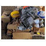 Pallet of secure set chemicals, screws,
