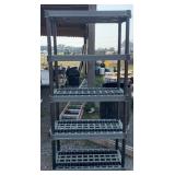 Plano plastic shelving 5 shelf  74" x 36"