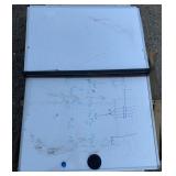 Lot of white boards and cork board, 48" x 36" &