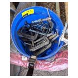 5 gal. bucket lot of C clamps