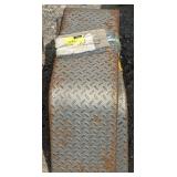 2 diamond plated trailer fenders, 31"