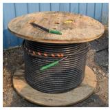 Partial roll of sheilded copper wire wire