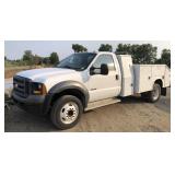 2006 Ford 6.0 L Diesel Utility Truck. Starts,