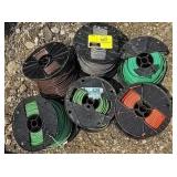 6 partial rolls of insulated copper wire rolls