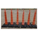 Roofedge orange cones and base set bidding on 1x6