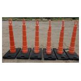 Roofedge orange cones and base set bidding on 1x6