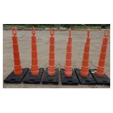 Roofedge orange cones and base set bidding on 1x6