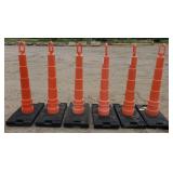 Roofedge orange cones and base set bidding on 1x6