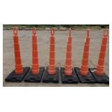 Roofedge orange cones and base set bidding on 1x6
