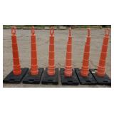 Roofedge orange cones and base set bidding on 1x6