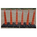 Roofedge orange cones and base set bidding on 1x6